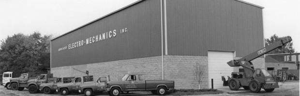 Our Field Service Fleet in Front of Our 10,000sqft High Bay Building – Early 1980’s
